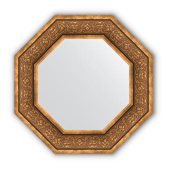 Зеркало в багетной раме - вензель бронзовый 101 mm (69,4 Х 69,4 cm) (EVOFORM) - Фото 1