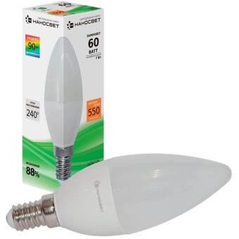 Лампа светодиодная Наносвет E14 6W 3000K матовая LE-CD-60/E14/930 L200