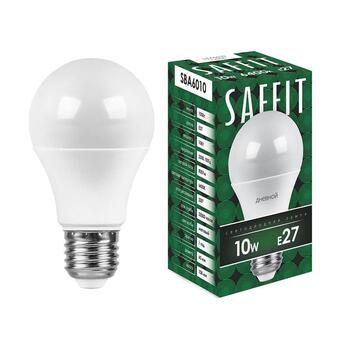 Лампа светодиодная Saffit E27 10W 6400K Шар Матовая SBA6010 55006