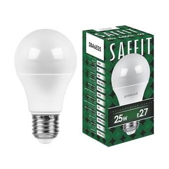 Лампа светодиодная Saffit E27 25W 6400K Шар Матовая SBA6525 55089