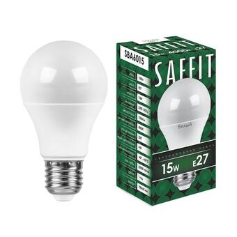Лампа светодиодная Saffit E27 15W 4000K матовая SBA6015 55011