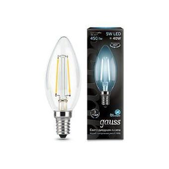 Лампа светодиодная Gauss E14 5W 4100K прозрачная 103801205