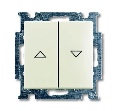 Выключатель жалюзи без фиксации ABB Basic55 chalet-белый 2CKA001413A1102