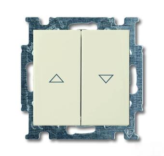 Выключатель жалюзи без фиксации ABB Basic55 слоновая кость 2CKA001413A1085