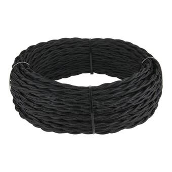 Ретро кабель Werkel витой трехжильный 1,5 мм черный W6453208 4690389165528