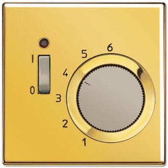 Термостат комнатный 10(4)А 24V НЗ-контакт Jung LS 990 блеск золота TRGO241