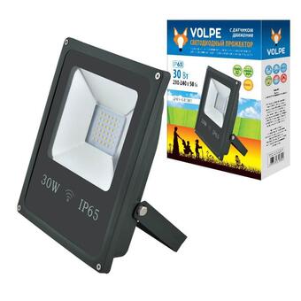 Прожектор светодиодный Volpe 30W ULF-Q509 30W/DW Sensor IP65 210-240B Black UL-00001911