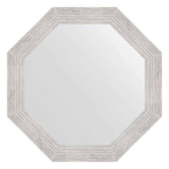 Зеркало в багетной раме - серебряный дождь 63Х63cm Evoform Octagon BY 3737