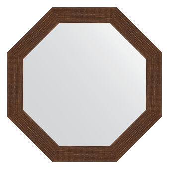 Зеркало в багетной раме - мозаика античная медь 70 mm (67x67см) EVOFORM OCTAGON BY 7305