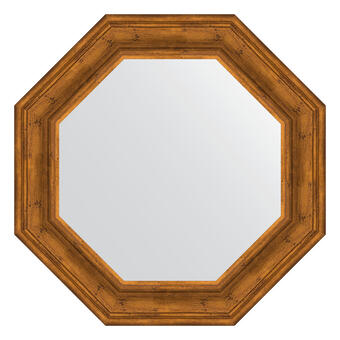 Зеркало в багетной раме - травленая бронза 99 mm (69,2Х69,2см) EVOFORM OCTAGON BY 3824