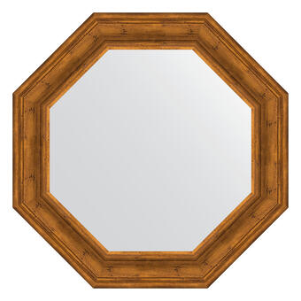 Зеркало в багетной раме - травленая бронза 99 mm (74x74см) EVOFORM OCTAGON BY 7367