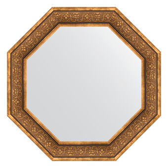 Зеркало в багетной раме - вензель бронзовый 101 mm (79,4Х79,4см) EVOFORM OCTAGON BY 3840