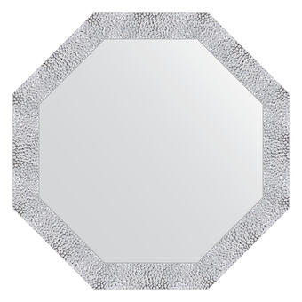 Зеркало в багетной раме - чеканка белая 70 mm (73x73см) EVOFORM OCTAGON BY 3870