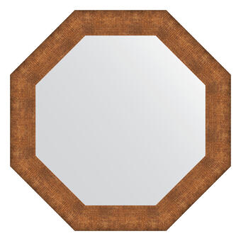 Зеркало в багетной раме - медная кольчуга 88 mm (77x77см) EVOFORM OCTAGON BY 3882