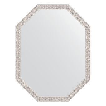 Зеркало в багетной раме - мозаика хром 46 mm (68x88см) EVOFORM POLYGON BY 7008