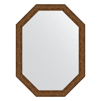 Зеркало в багетной раме - виньетка состаренная бронза 56 mm (60x80см) EVOFORM POLYGON BY 7031