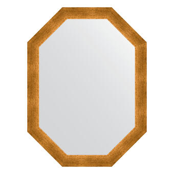 Зеркало в багетной раме - травленое золото 59 mm (60x80см) EVOFORM POLYGON BY 7039