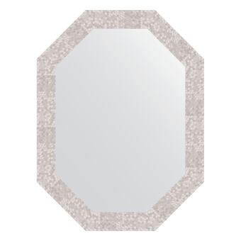 Зеркало в багетной раме - соты алюминий 70 mm (62x82см) EVOFORM POLYGON BY 7099