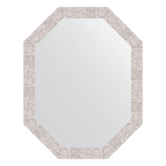 Зеркало в багетной раме - соты алюминий 70 mm (72x92см) EVOFORM POLYGON BY 7100