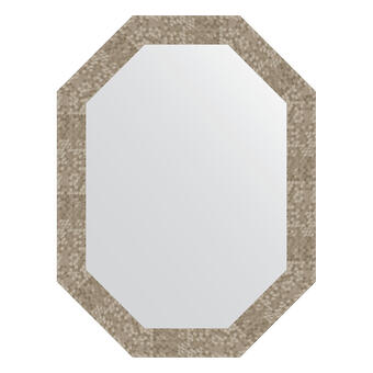 Зеркало в багетной раме - соты титан 70 mm (62x82см) EVOFORM POLYGON BY 7103