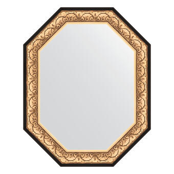 Зеркало в багетной раме - барокко золото 106 mm (80x100см) EVOFORM POLYGON BY 7244