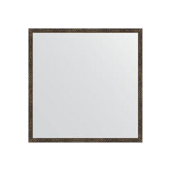 Зеркало в багетной раме - витая бронза 26 mm (68х68см) EVOFORM DEFENITE BY 1017