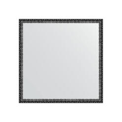 Зеркало в багетной раме - черненое серебро 38 mm (70х70см) EVOFORM DEFENITE BY 1018