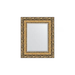 Зеркало с фацетом в багетной раме - виньетка бронзовая 45х55cm Evoform Exclusive BY 1372