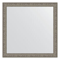 Зеркало в багетной раме - виньетка состаренное серебро 56 mm (74х74см) EVOFORM DEFENITE BY 3232