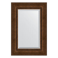 Зеркало с фацетом в багетной раме - состаренная бронза с орнаментом 120 mm (62х92см) EVOFORM EXCLUSIVE BY 3429