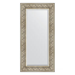 Зеркало с фацетом в багетной раме - барокко серебро 106 mm (60х120см) EVOFORM EXCLUSIVE BY 3502