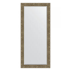 Зеркало с фацетом в багетной раме - виньетка античная латунь 85 mm (75х165см) EVOFORM EXCLUSIVE BY 3593