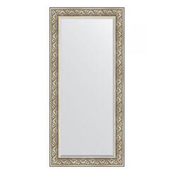 Зеркало с фацетом в багетной раме - барокко серебро 106 mm (80х170см) EVOFORM EXCLUSIVE BY 3606