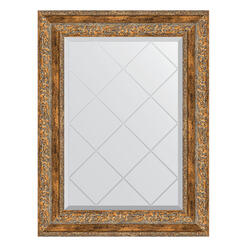 Зеркало с гравировкой в багетной раме - виньетка античная бронза 55x72cm Evoform Exclusive-G BY 4015