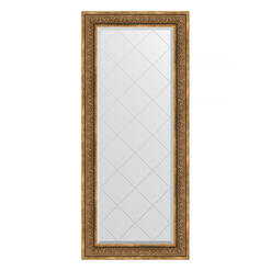 Зеркало с гравировкой в багетной раме - вензель бронзовый 69x159cm Evoform Exclusive-G BY 4163