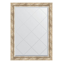 Зеркало с гравировкой в багетной раме - прованс с плетением 73x101cm Evoform Exclusive-G BY 4177