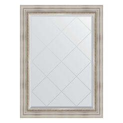 Зеркало с гравировкой в багетной раме - римское серебро 76x104cm Evoform Exclusive-G BY 4190