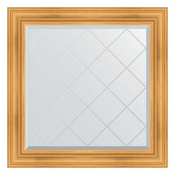Зеркало с гравировкой в багетной раме - травленое золото 89x89cm Evoform Exclusive-G BY 4331