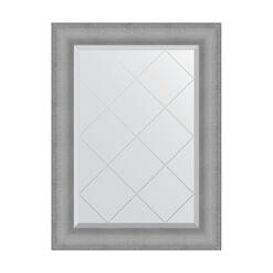 Зеркало с гравировкой в багетной раме - серебряная кольчуга 88 mm (67x89см) EVOFORM EXCLUSIVE-G BY 4543