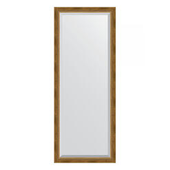 Зеркало напольное с фацетом в багетной раме - состаренная бронза с плетением 78x198cm Evoform Exclusive Floor BY 6103