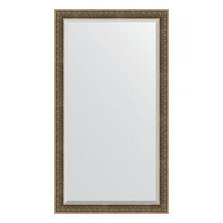 Зеркало напольное с фацетом в багетной раме - вензель серебряный 101 mm (114x204см) EVOFORM EXCLUSIVE FLOOR BY 6172