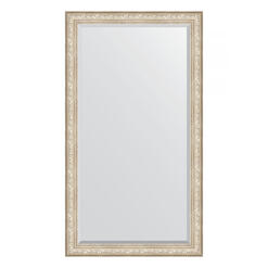 Зеркало напольное с фацетом в багетной раме - виньетка серебро 109 mm (115x205см) EVOFORM EXCLUSIVE FLOOR BY 6176