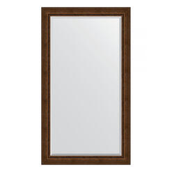 Зеркало напольное с фацетом в багетной раме - состаренная бронза с орнаментом 120 mm (117x207см) EVOFORM EXCLUSIVE FLOOR BY 6179