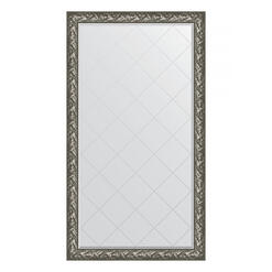 Зеркало напольное с гравировкой в багетной раме - византия серебро 99 mm (114x203см) EVOFORM EXCLUSIVE-G FLOOR BY 6365