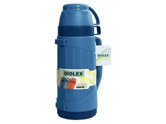 600DXP-B Термос Diolex пластиковый со стеклянной колбой 600 мл (синий) (DIOLEX-TECO)