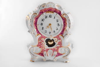 Часы каминные Leander 32 см Розовый мрамор, отводка золото 20198135-6998