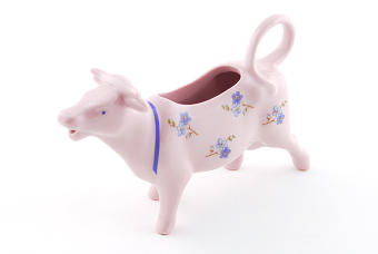 Сливочник-корова Leander 70 мл Мэри-Энн Синие цветы, розовый фарфор 21210813-0887