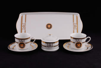 Подарочный набор чайный Leander Тет-а-тет Сабина Версаче, золотая лента 02140715-A126