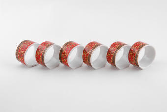 Набор колец для салфеток Leander Сабина Красная лента (6 штук) 02164611-0979