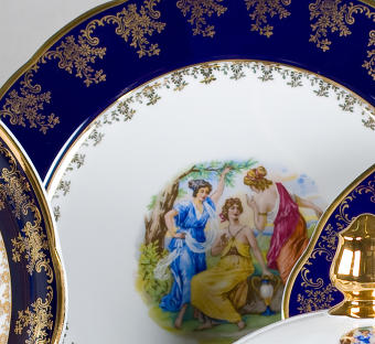Набор тарелок мелких Leander 6шт. 25см Мэри-Энн Мадонна, кобальт 03160115-0179